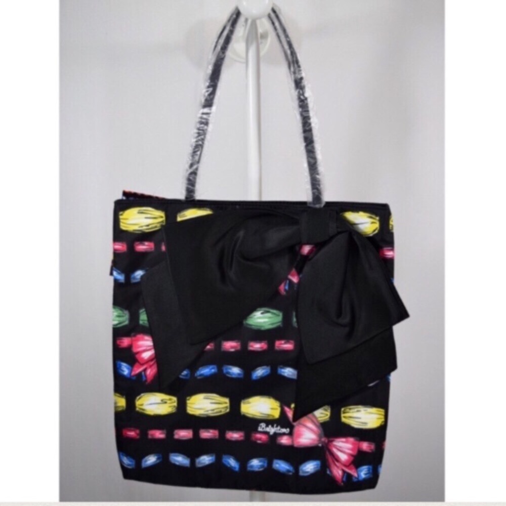 Brighton tote bag with bright colors and large bow